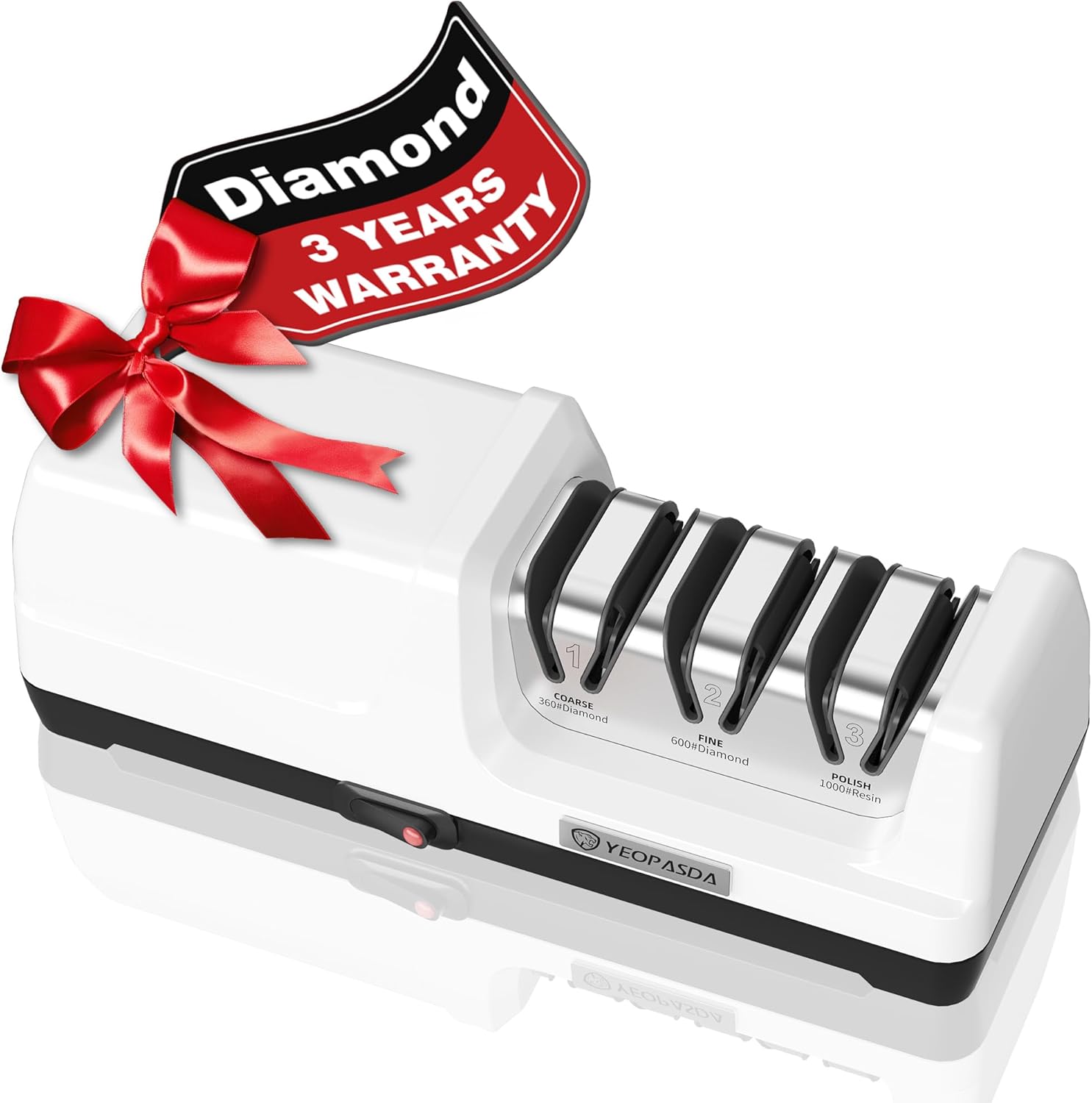 Electric Knife Sharpeners for Kitchen Knives 3 Stage Automatic Knife Sharpener Electric 100% Diamond Abrasive 20° Precision Guide Professional Kitchen Knife Sharpener Tool Electric Knife Sharpeners for Kitchen Knives 3 Stage Automatic Knife Sharpener Electric 100% Diamond Abrasive 20° Precision Guide Professional Kitchen Knife Sharpener Tool