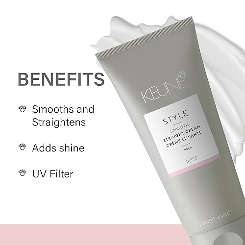 Miniatura 3 de Keune Style Straight Cream, crema activada por calor y antiencrespamiento para cabello liso, 6.8 onzas líquidas