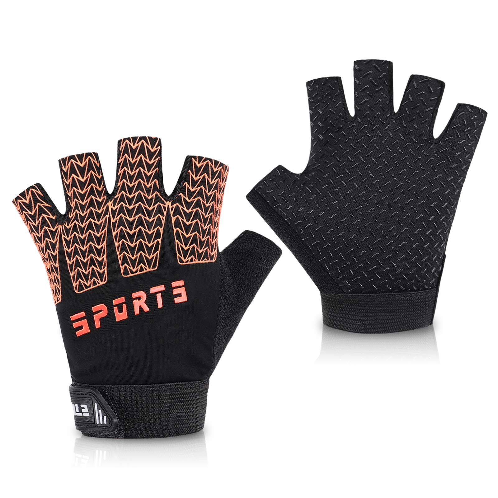 AccmorKids Sport Gloves, Kids Half Finger Gloves, Kids Cycling Gloves, Kids Fishing Gloves for Cycling Camping Fishing Outdoor Sports