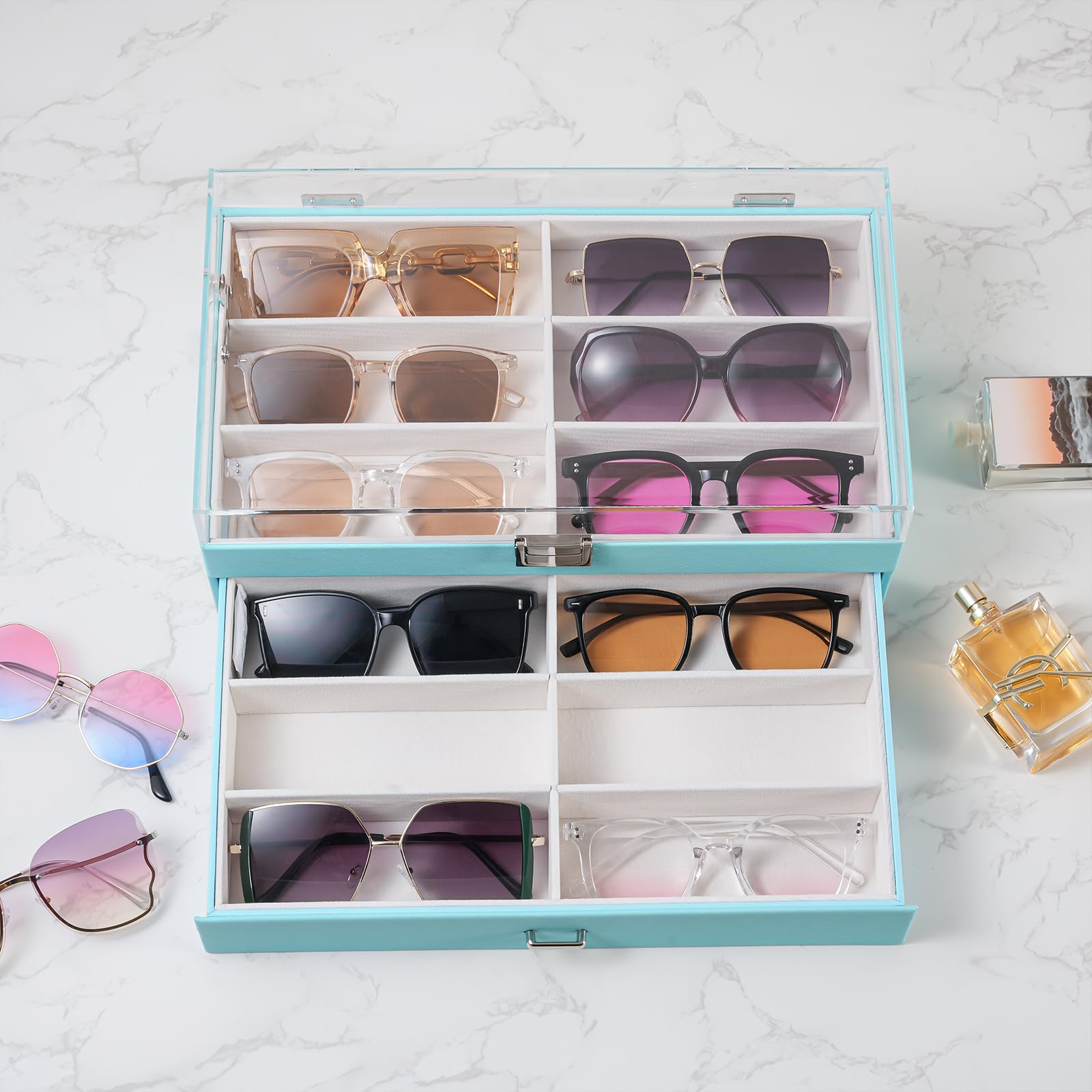 Amazon.com: ProCase 12 Slots Acrylic Clear Top Sunglass 