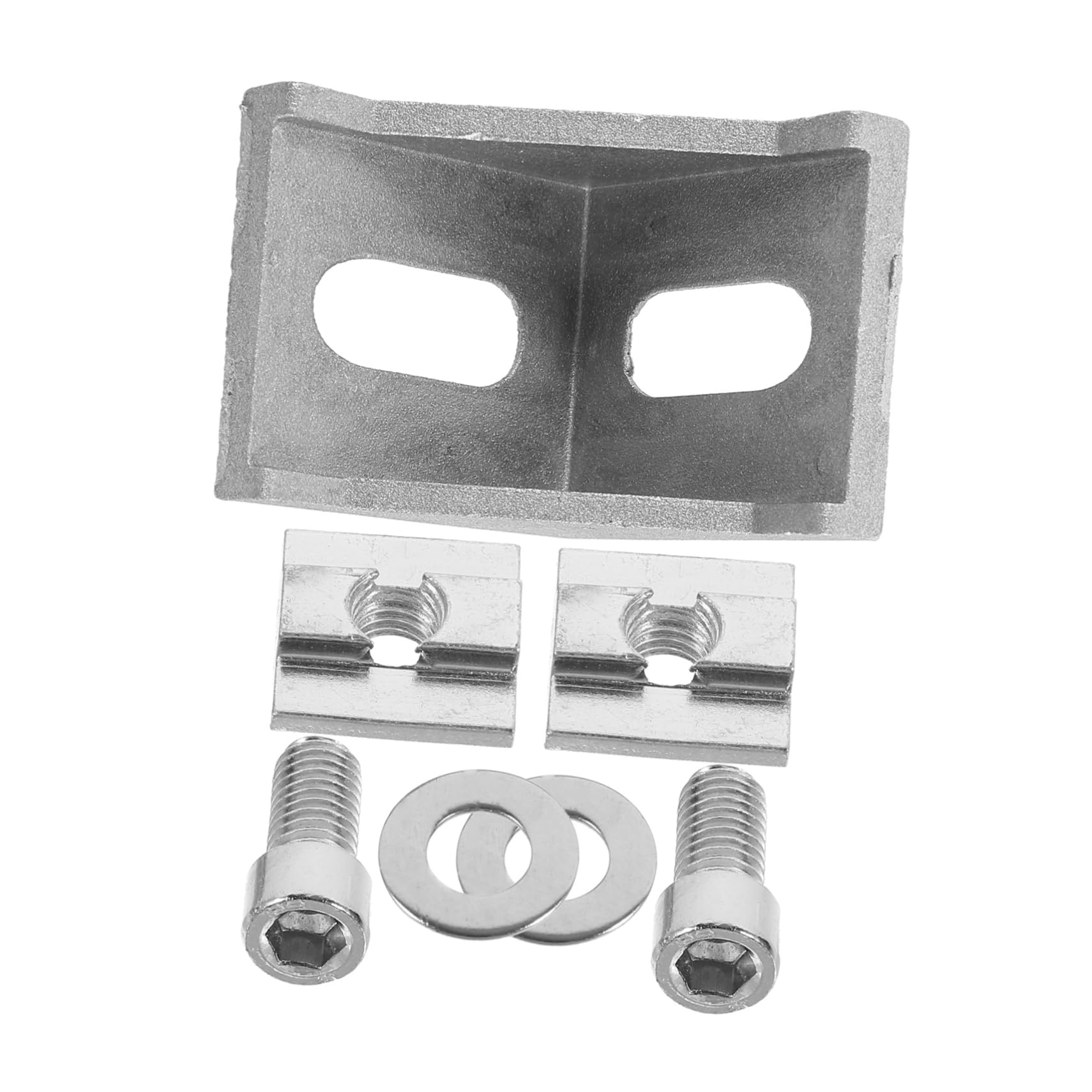 Support de coin aluminium haut de gamme avec lot d'équerres de fixation pour profilé