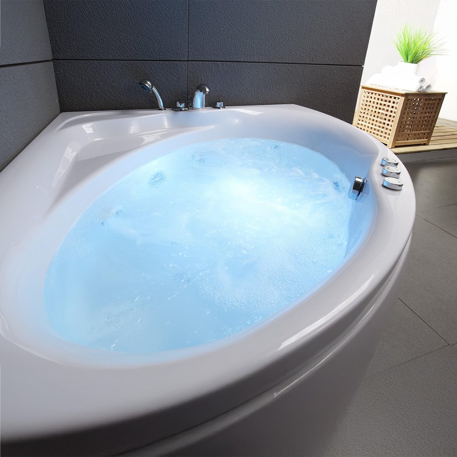 SPALINA Maldives Jets - Bañera de hidromasaje Clásica L. 135 x l. 135 cm