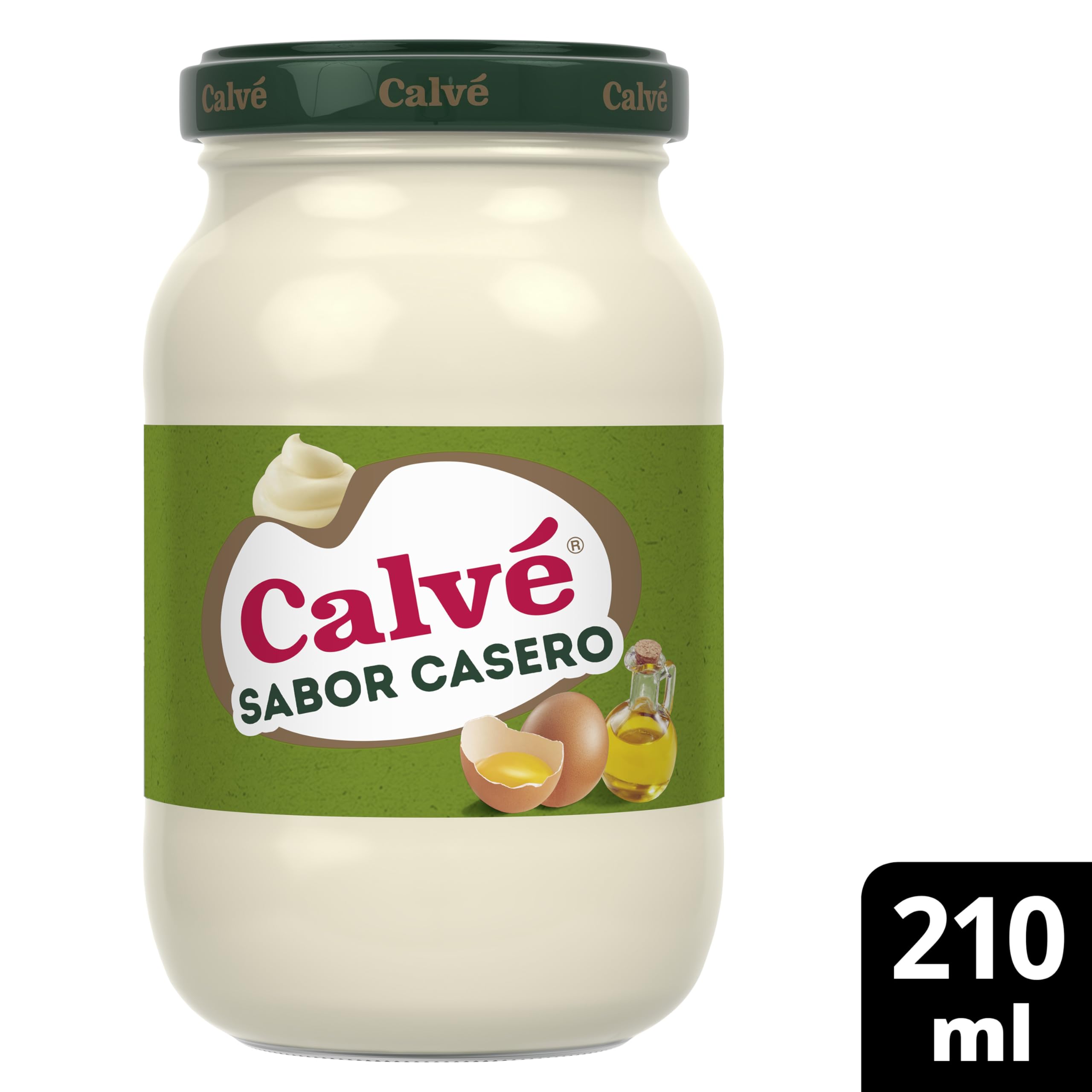 Calvé Salsa en tarro Sabor Casero sin conservantes, 30% menos sal 210ml, Pack de 12 unidades