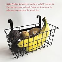 Vista 7 de MaraFansie Basket with Hook, Grid Storage Basket, Over the Cabinet Door Organizer, Wire Hanging Basket with Hook Over the Railing, Under Sink