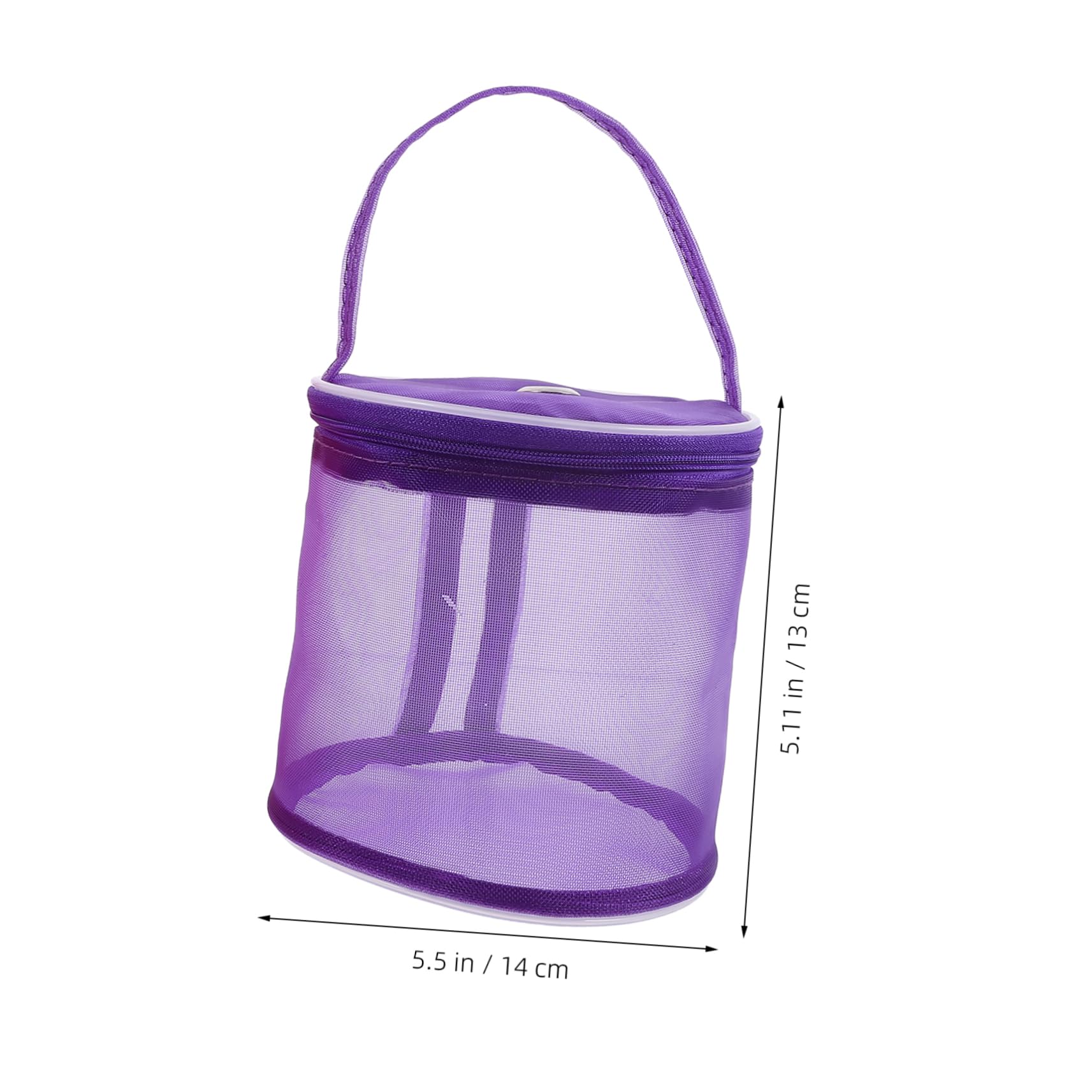 FAVOMOTO 2pcs Wool Storage Bag Woven Handbag Nylon Tote Crochet Bags for Crocheting Knitting Accessories Sewing Yarn Tote Bags Mesh Knitting Bags Round Mesh Storage Bag, Random Color