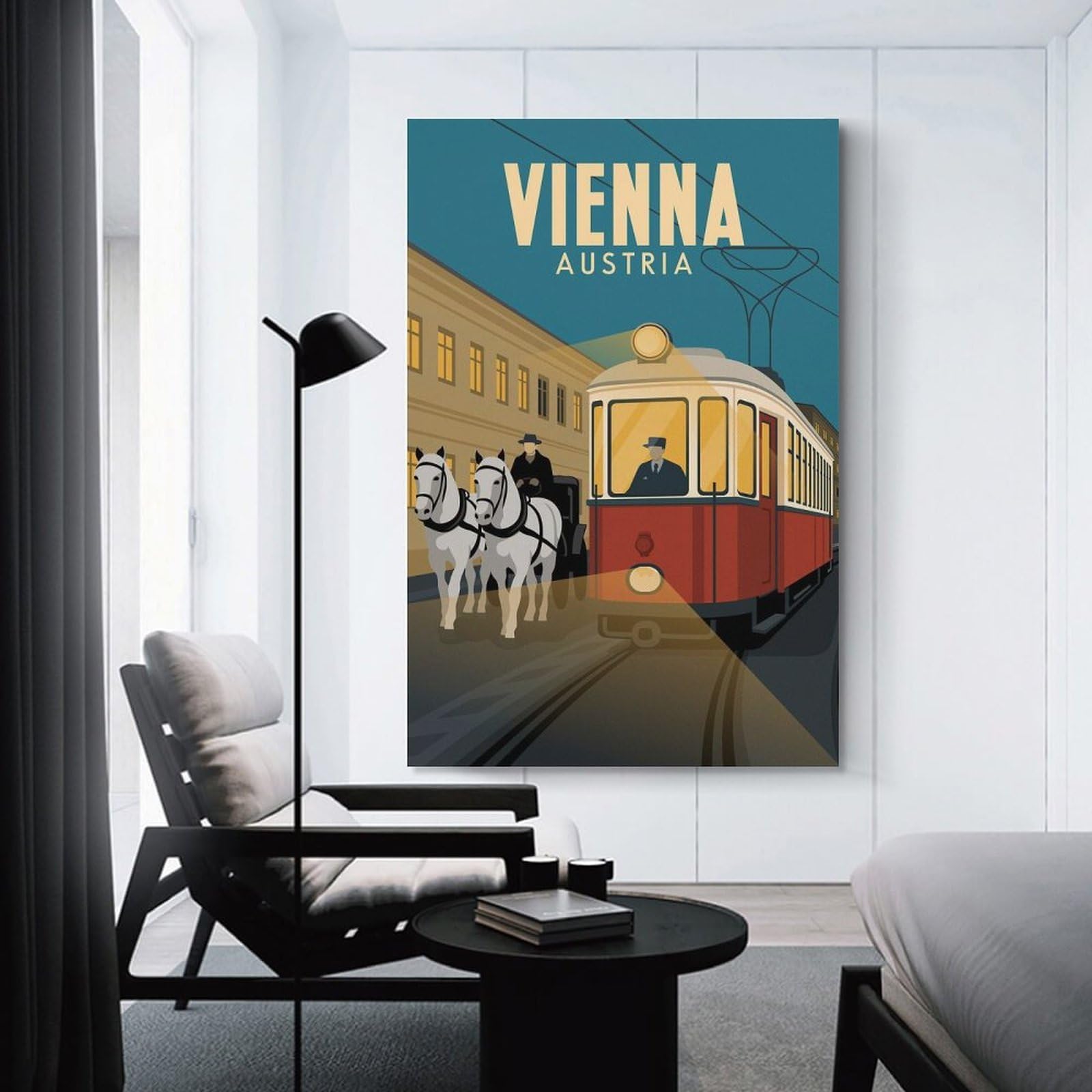 Junmoney Vienna Austria Travel (2) Room Decor Wall Art, 12x18inch(30x45cm), for Entrance Spaces, Stair Walls Or Halls, A Stylish Accent for Home Entrances