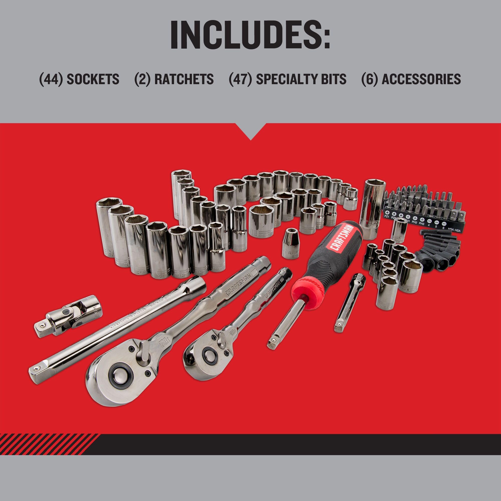 Amazon.com: CRAFTSMAN OVERDRIVE 99-Piece Gunmetal Chrome Mechanics