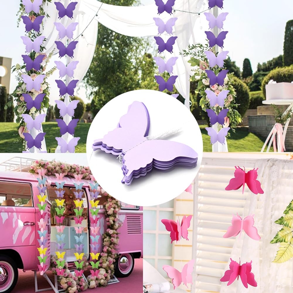 Vlinder Party Decoraties, 3D Vlinder Banner Papier Garland Vlinder Party Decoraties, 3D Vlinder Banner Papier Garland