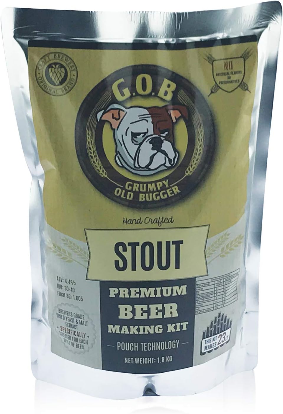 Grumpy Old Bugger Irish Stout Home Brew Beer Kit 40 Pints