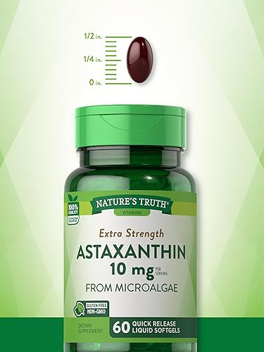 Miniatura 4 de Nature's Truth Astaxantina de 10 mg  60 cápsulas blandas  Extra fuerte  Suplemento sin OMG y sin gluten