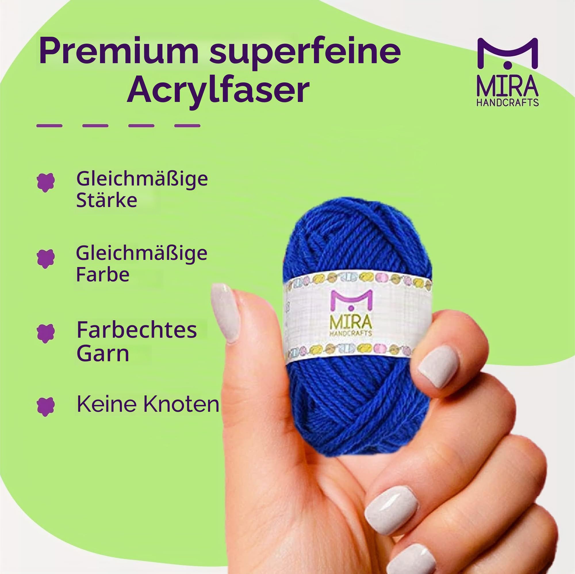 Standard Garnknäuel Packung - 40 Acryl Garn Stränge – Erlesene Farben – Perfekt für jedes Häkel- und Strickprojekt