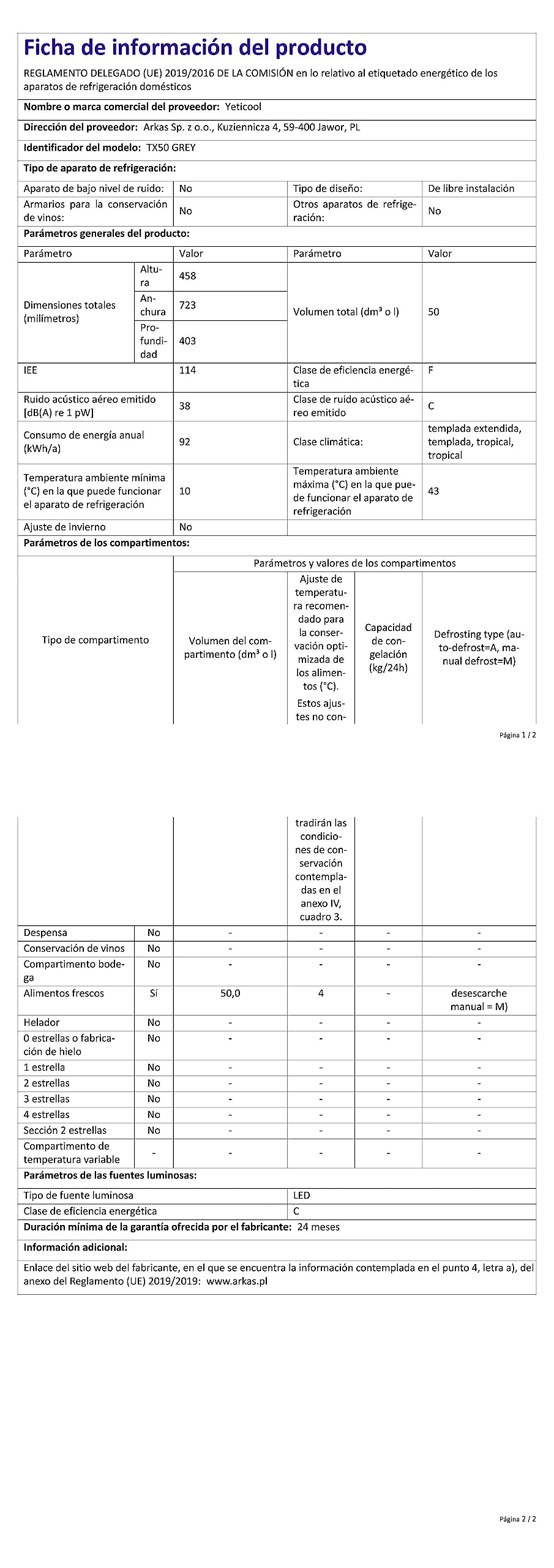 Yeticool TX50 Grey elektryczna lodówka kompresorowa, Dual-Zone, sterowanie aplikacją przez Bluetooth, 12/24 V i 230 V, do samochodu, ciężarówki, łodzi