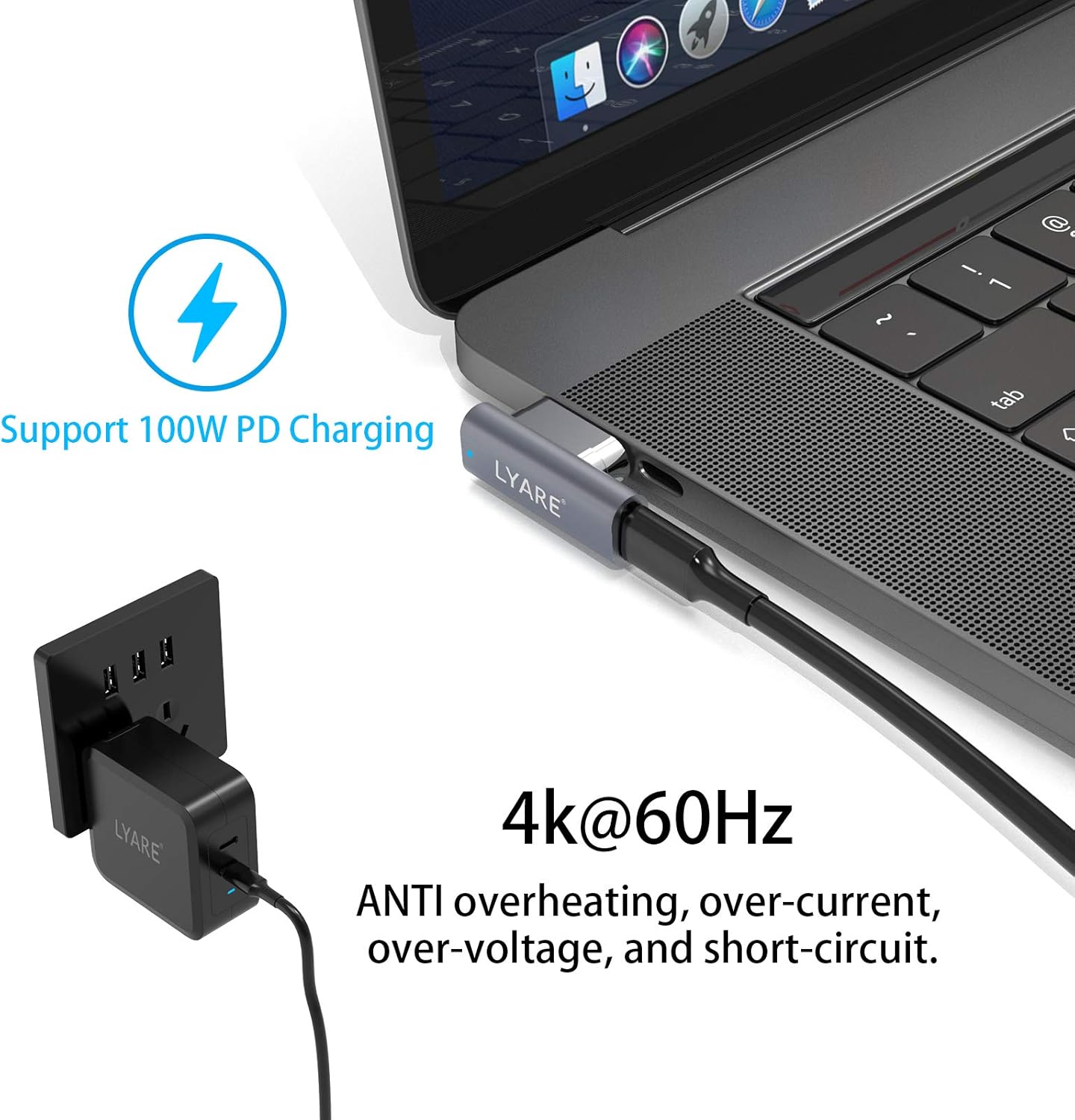 Best Quality 🔥 Magnetic USB C Adapter, LYARE 20Pins Type C Connector, Support PD 100W Charge, USB C 3.1 10Gbps Data Transfer, 4K@60Hz Video Output Compatible with MacBook Pro/Air 2018-2020 & iPad Pro Review Product Magnetic USB C Adapter, LYARE 20Pins Type C Connector, Support PD 100W Charge, USB C 3.1 10Gbps Data Transfer, 4K@60Hz Video Output Compatible with MacBook Pro/Air 2018-2020 & iPad Pro