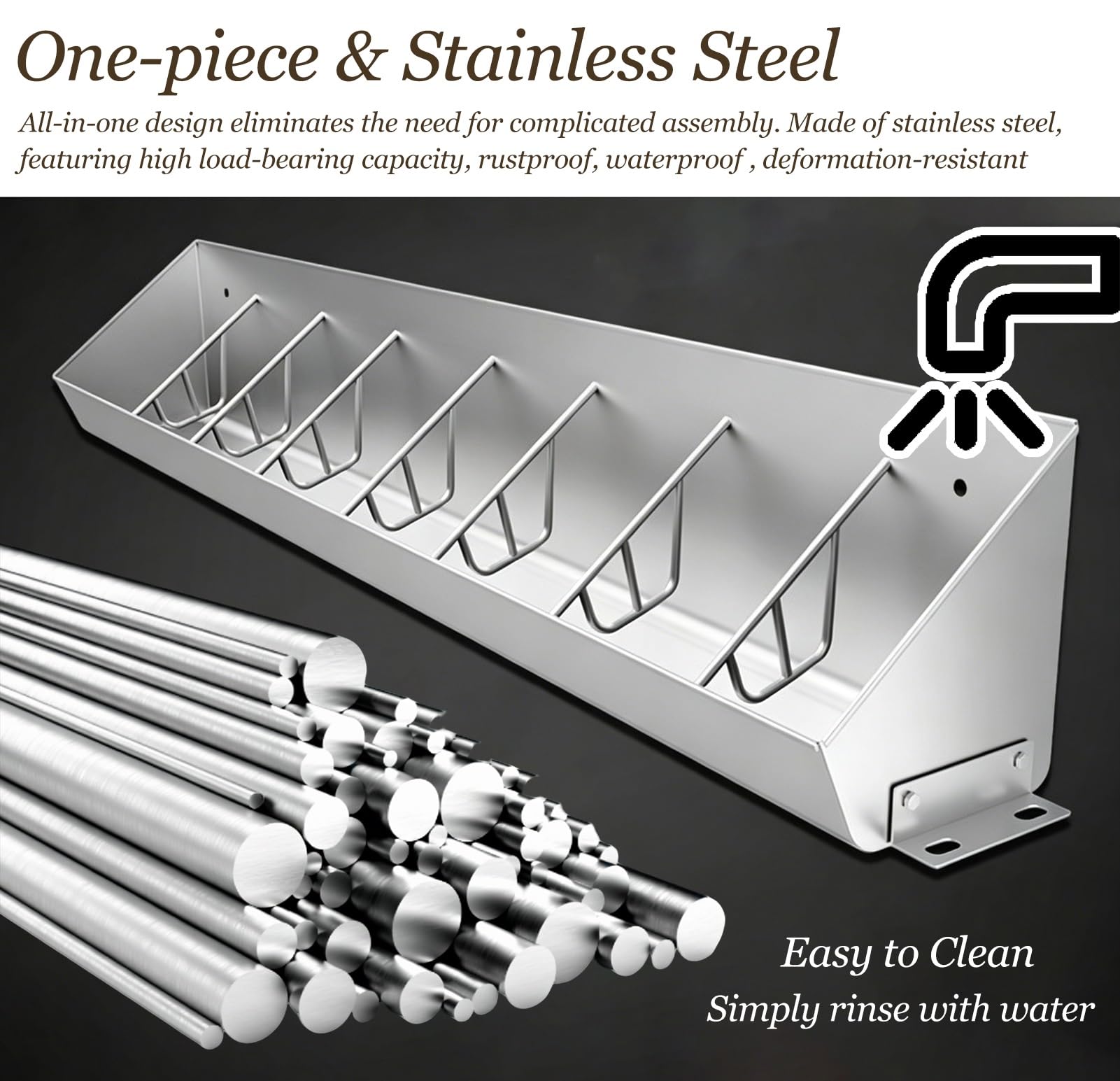Mangiatoia per Maiali Mangiatoia Multicomparto Rinforzata per Suini, Abbeveratoio Metallico per Ovini, Bovini, Suini e Lama, Mangiatoia Sospesa per Bestiame con Viti(L200cm/78.7"(7 Slots))