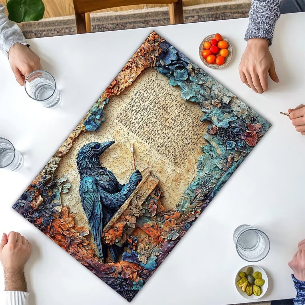 Puzzle Corbeau, Puzzle 1000 Pièces Adultes, Puzzles pour Décor Murale -2203