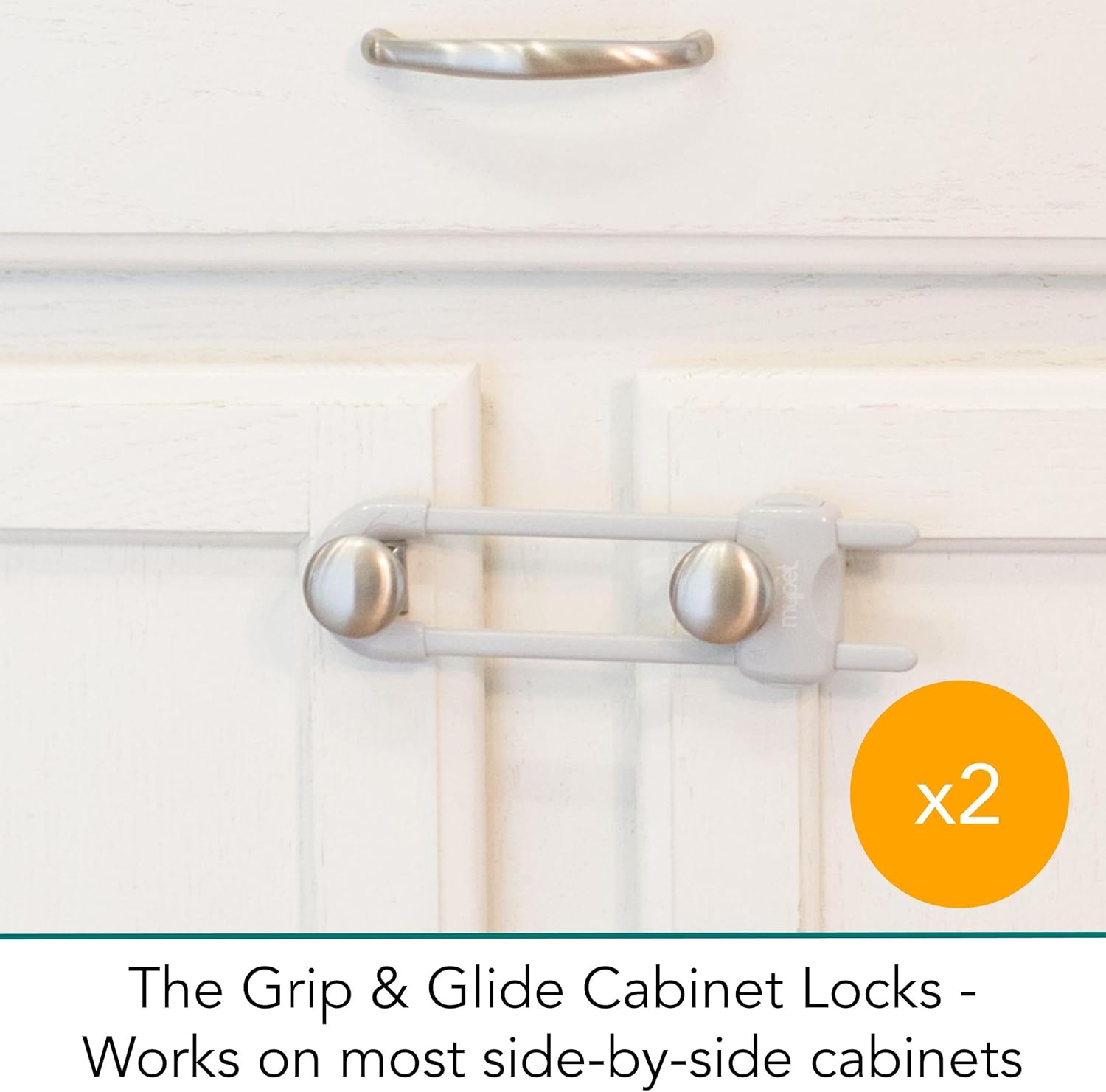 MYPET North States Safety Paws Pet Proofing Starter Kit | Includes Cabinet latches, Locks, and Cord Protectors (9 Pieces, Gray)