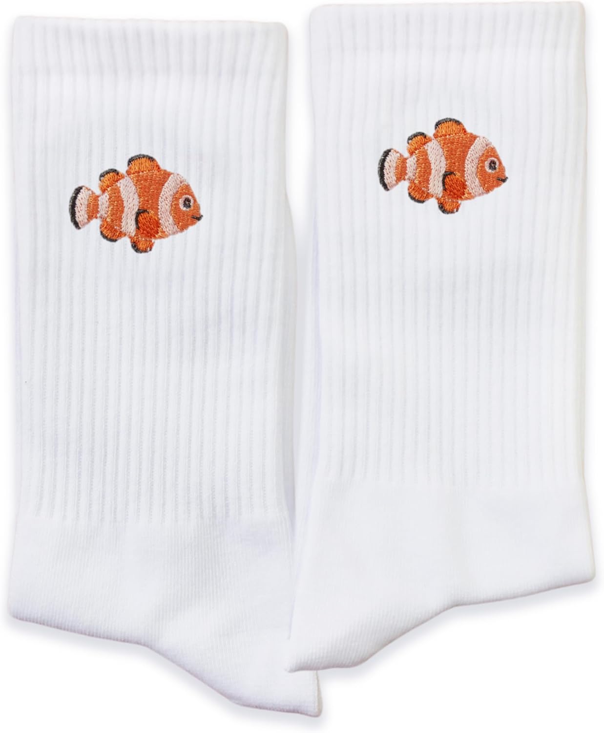 Ocean Embroidered Socks Collection – Cute Sea Animal & Seashell Designs, Soft Cotton Crew Socks for Women & Teens - Image 4