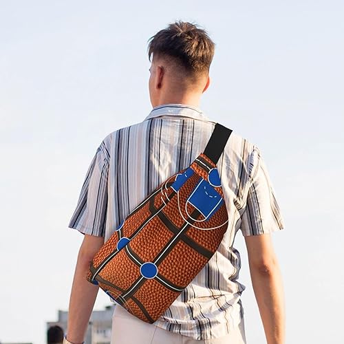 Miniatura 7 de Belt Bag Small Crossbody Waist Purse Travel Wallet Pouch (Cool basketball court)