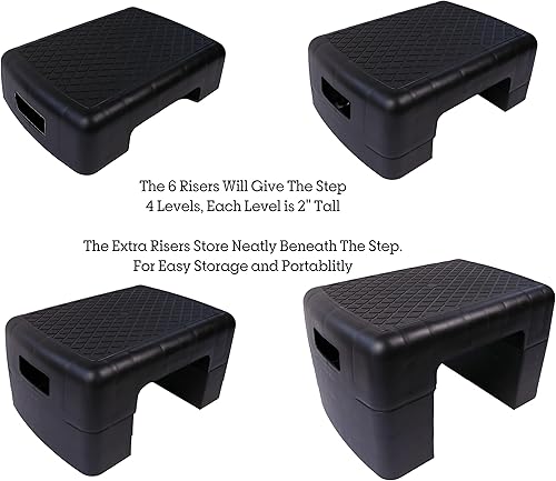 Miniatura 3 de KOVOT Workout Step Platform with Risers for Aerobics, Yoga & Pilates  Step Deck with Adjustable Height Risers  Mobility Step for Seniors  Step Stool