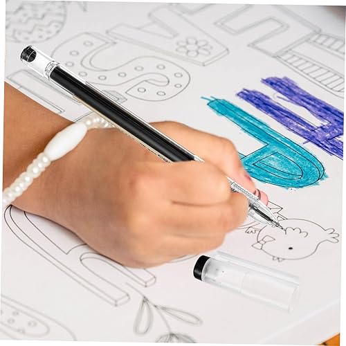 Miniatura 4 de NUOBESTY 12 bolígrafos de tinta de gel negra, punta de aguja fina, escritura suave para escuela y oficina, agarre cómodo, diseño ergonómico para