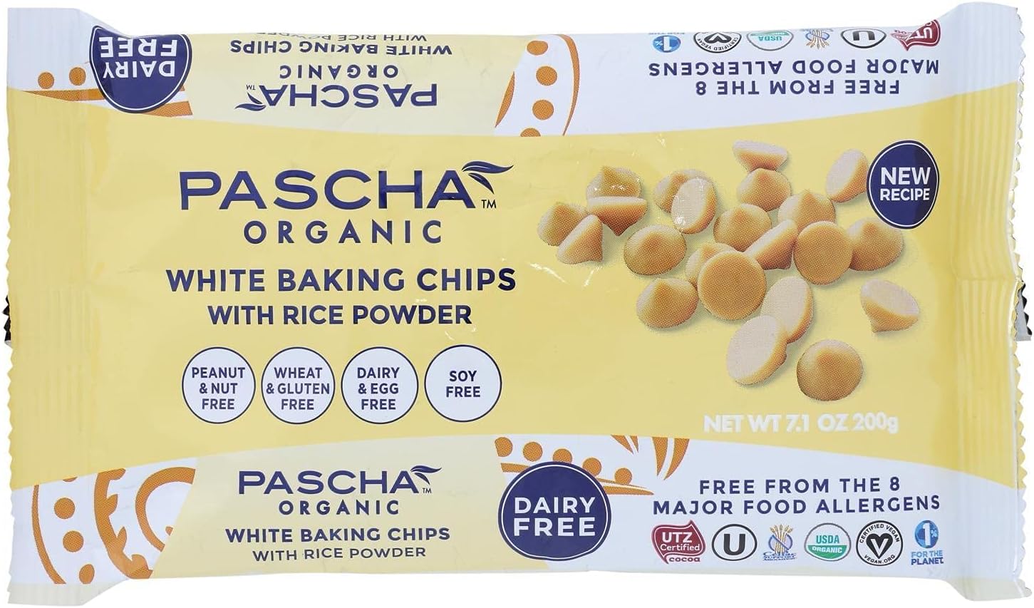Pascha Organic Vegan White Baking Chips, 7.1 oz (200 g)