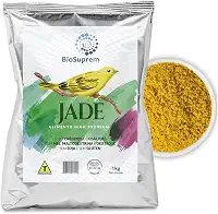 Biosuprem Jade 1kg Farinhada Completa High Premium para Pássaros Silvestres Canário Curió Coleiro Bicudo Pintassilgo Canários da Terra Tiziu Azulão com Luteína