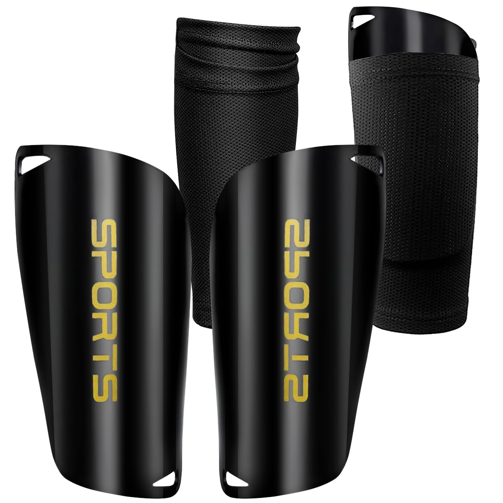 Soccer Shin Guards, Kids Youth Shin Pads and Shin Guard Sleeves for Boys and Girls for Football Games, EVA Cushion Protection Reduce Shocks and Injuries, Lightweight Soccer Equipment