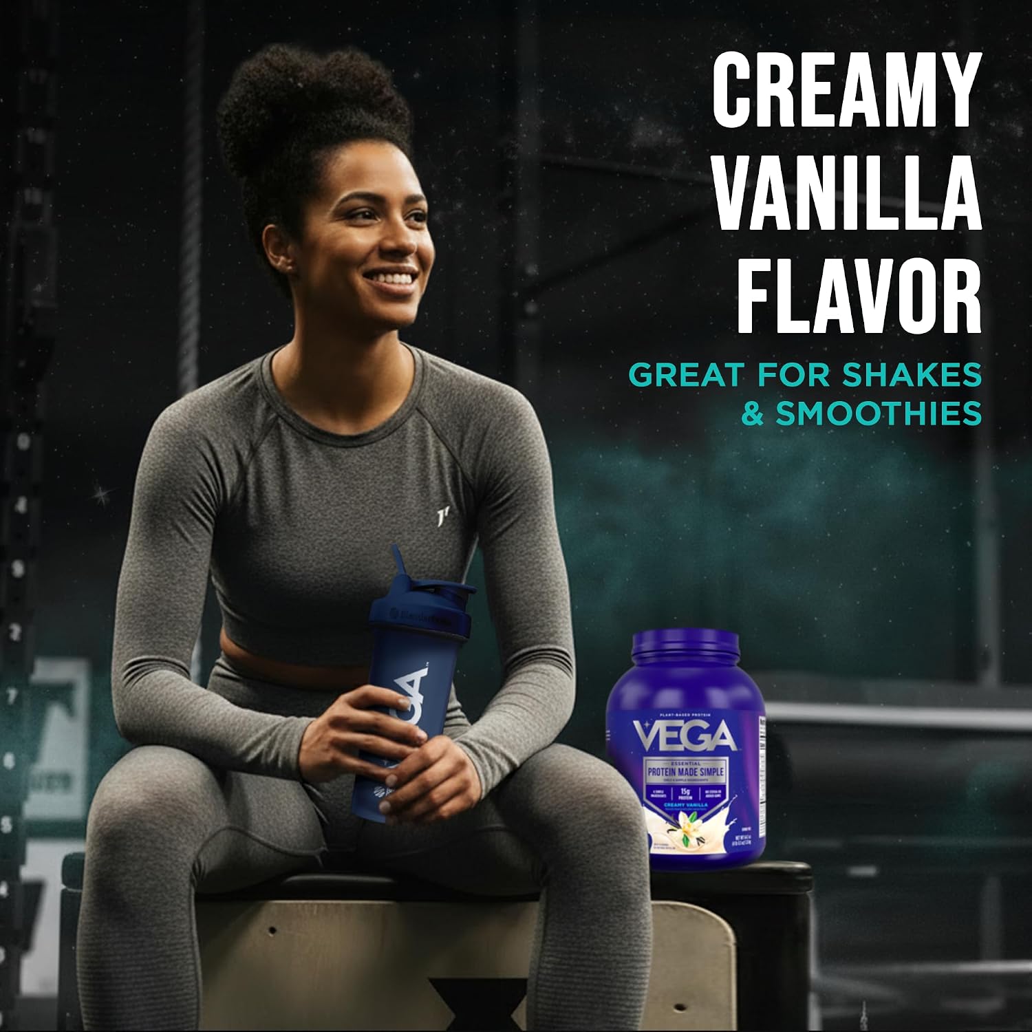 Vega Protein Made Simple Vanilla XL Value Tub (70 Servings) Stevia Free Vegan Protein Powder, Plant Based, Healthy, Gluten Free, Pea Protein for Women and Men, 4.01lbs image 6