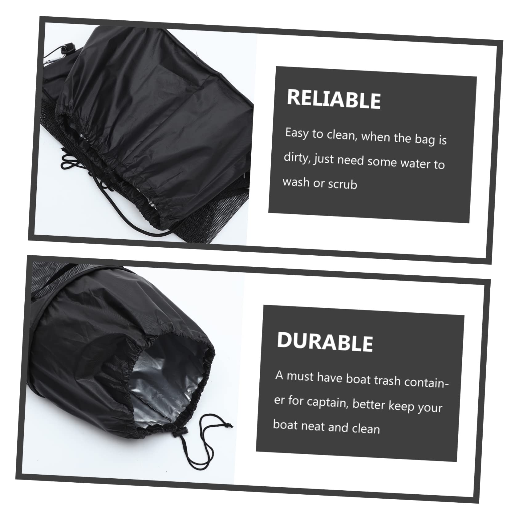 ibasenice Boating Containers Multipurpose Boat Garbage Holder Big Capacity Oxford Cloth Easy to Clean and Store