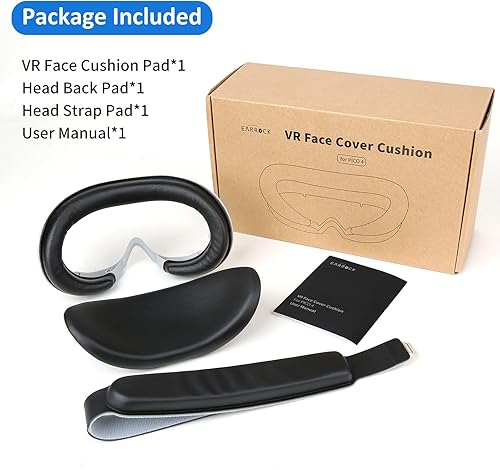 Miniatura 8 de VR Face Cushion Pad forPICO 4, VR Face Cover Replacement Cushion Head Back Pad Head Strap Padding for Pico 4 Headset, Interface Bracket Set VR Pads