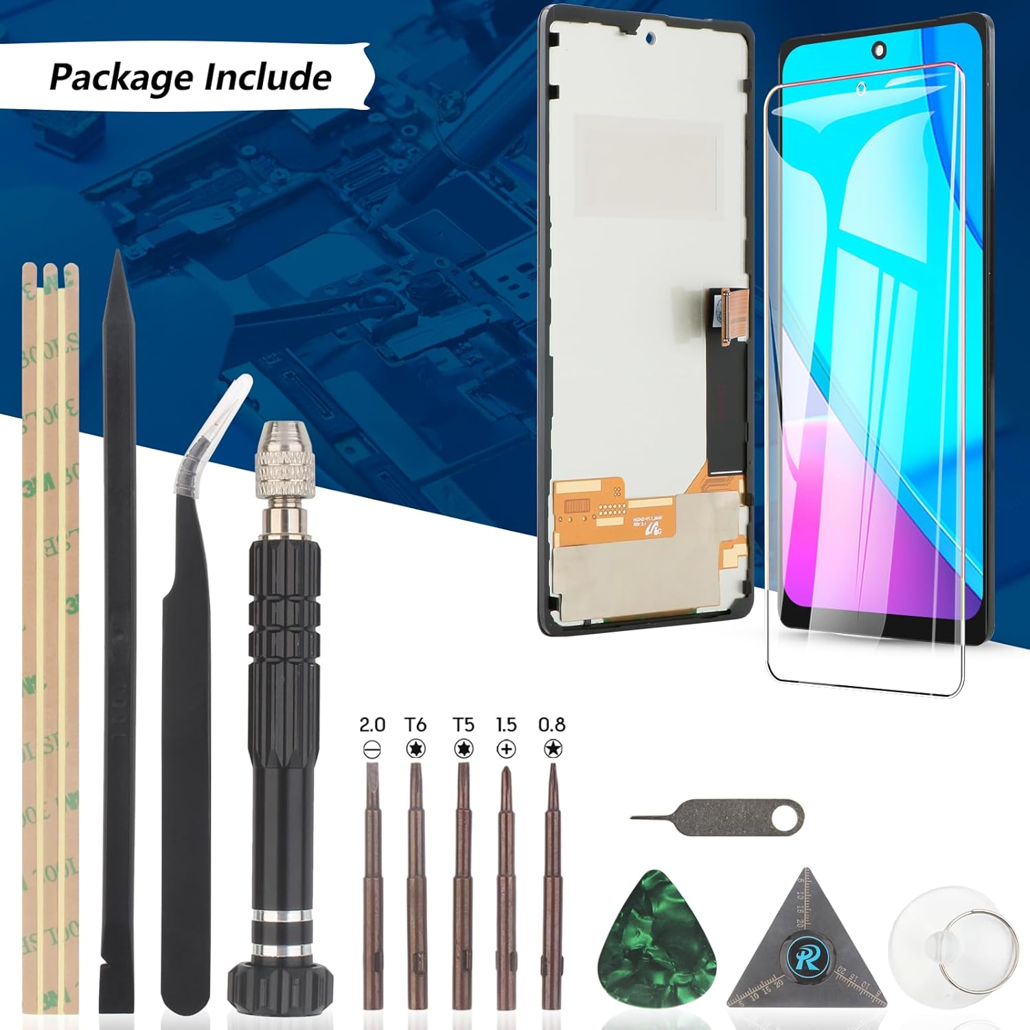 YWLRONG for Google Pixel 7 incell Screen Replacement for Pixel 7 GVU6C GQML3 GO3Z5 LCD Display Touch Screen Digitizer Assembly Replacement with Tools