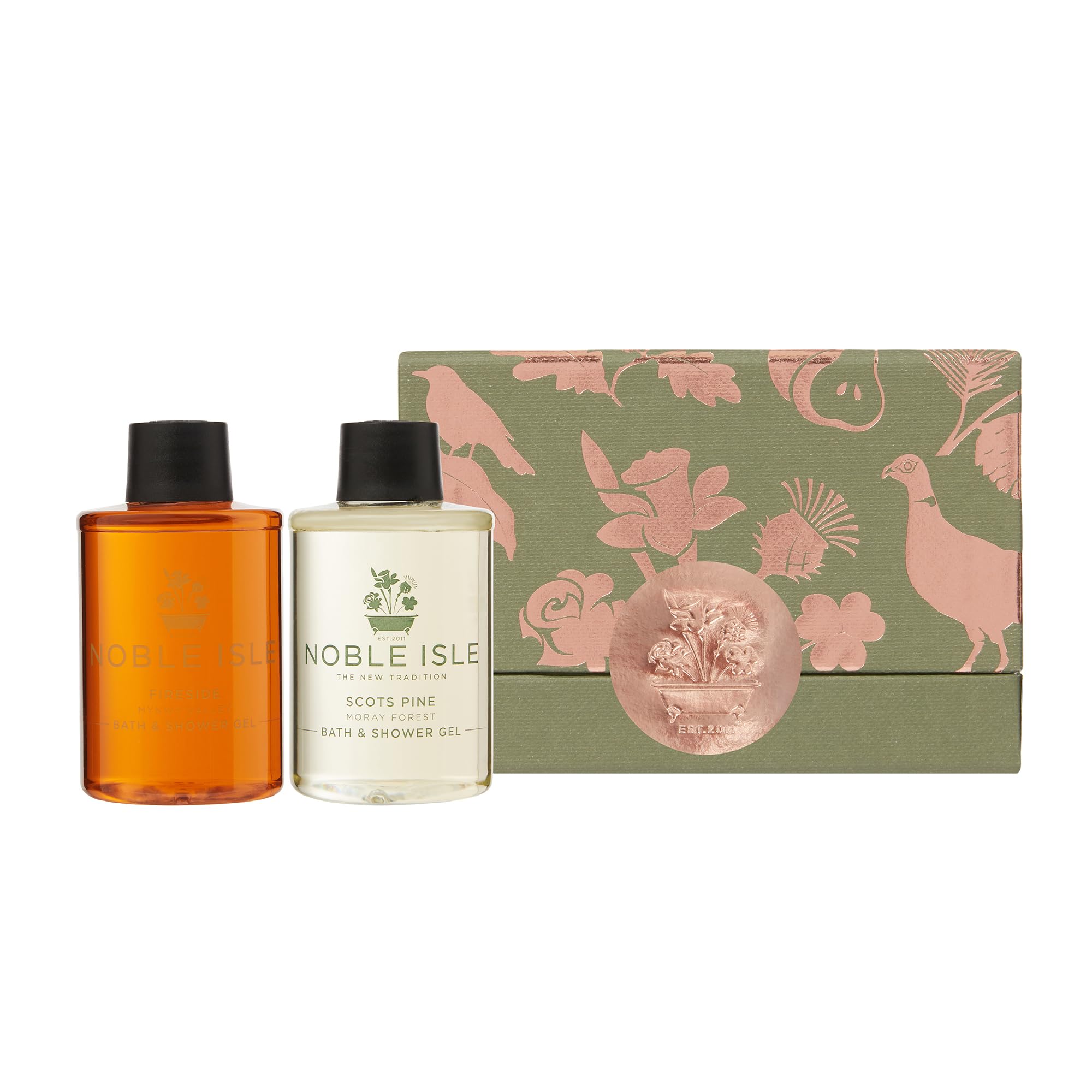 Noble IsleGift Set | Premium Woodland Walk Shower Gel Gift Set for Women & Men | Limited Edition Body Care Gift Set Collection | Britain In A Bottle | Made in the UK - 2x 75ml