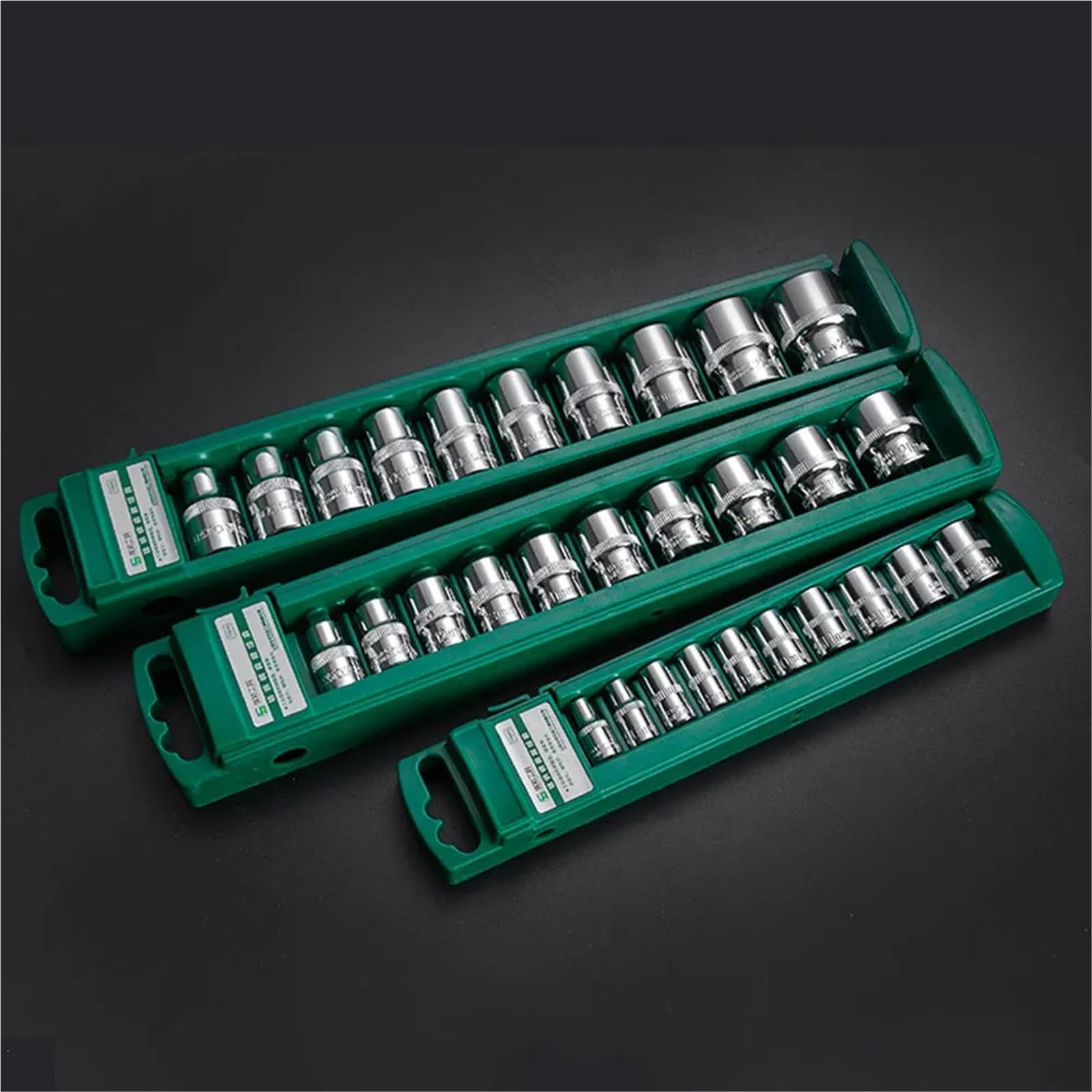Puntas De Atornillar Juego de llaves de tubo hexagonales de 6, 9 y 10 piezas, 1/4, 3/8 y 1/2, llave de tubo corta y larga, llave de tubo profunda, herramienta de trinquete con soporte Para Taladro Elé