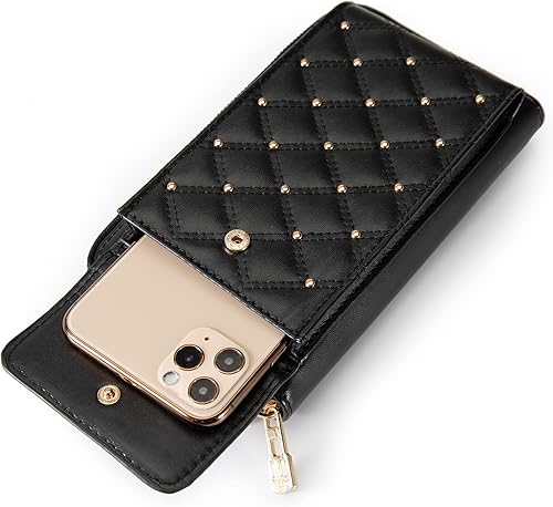 Miniatura 4 de Montana West Monedero pequeño cruzado para teléfono celular para mujer, con bloqueo RFID, cartera para teléfono celular