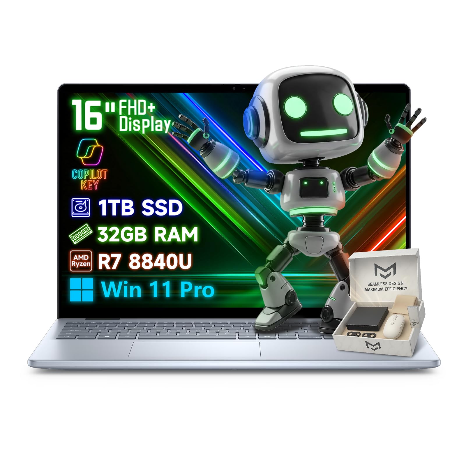 Amazon.com: Dell Inspiron 16 Business Laptop | Ryzen 7 8 Amazon.com: Dell Inspiron 16 Business Laptop | Ryzen 7 8