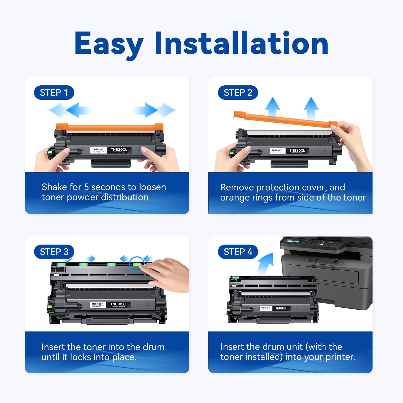 Amazon.com: belietop Compatible TN830XL Toner Cartridge