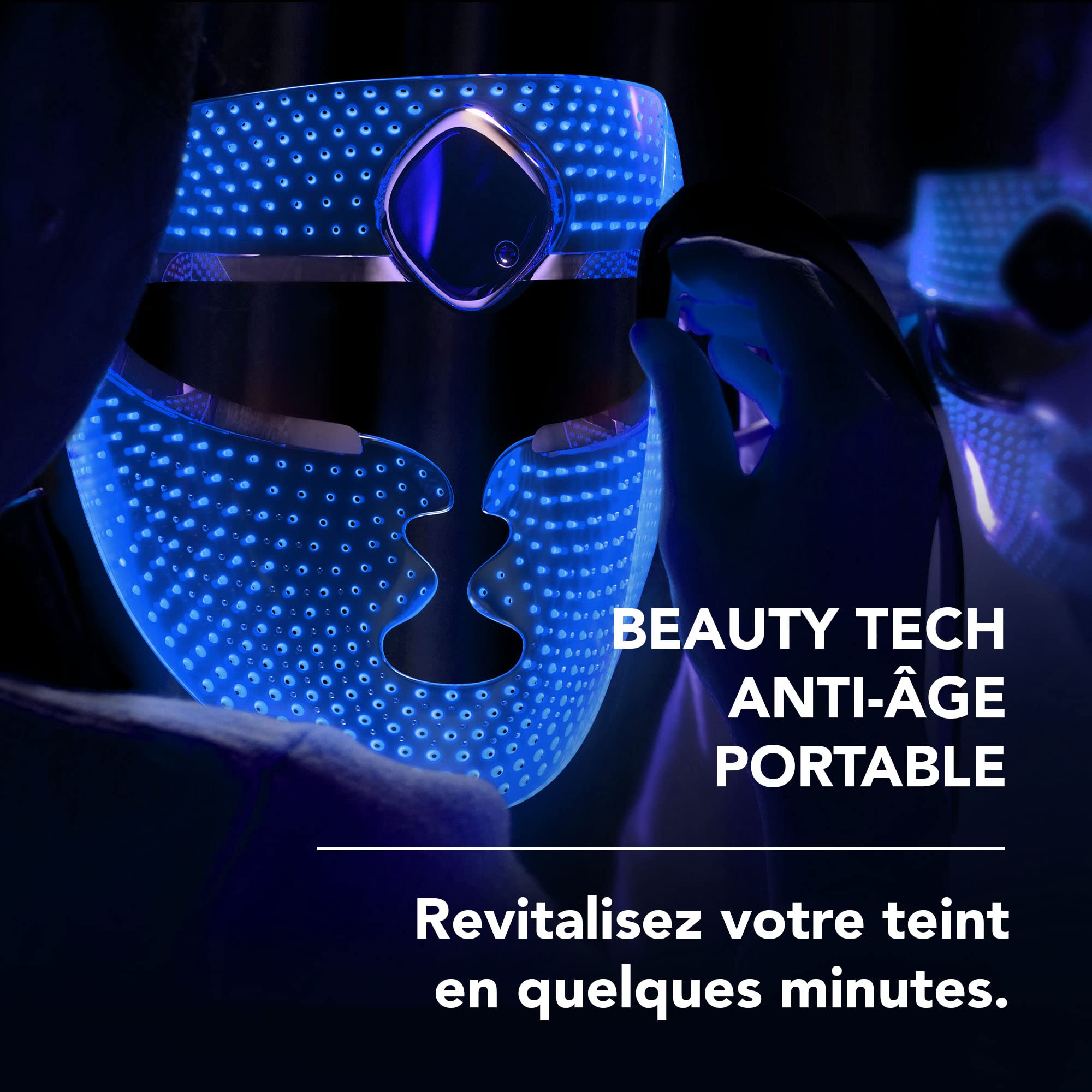 FAQ 201 Masque luminothérapie visage LED RVB | Anti-âge et rides | Soin visage localisé | Traitement de l'acné | Masques de beauté LED sans fil | 600 Points lumineux | Appareil de soin visage portable