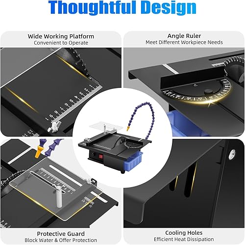 Miniatura 5 de Máquina pulidora de jade, 110 V, joyería profesional, grabado de gema de jade, corte, fresado, molinillo de mesa, sierra de piedra, pulido de gema