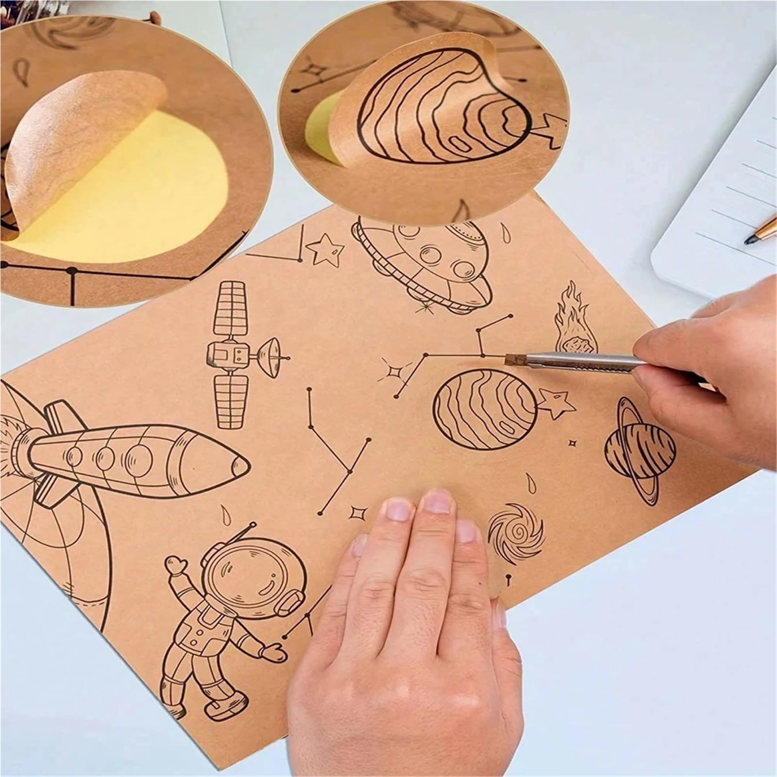 Namensschild-Aufkleber, A4, Kraftpapier, bedruckbar, für Scrapbooking, DIY-Aufkleber, mattes Papierbogen für Laser-Tintenstrahldrucker, Kopierer für Kleidung, Büro, Schule, 100–400 Stück, dunkel, 100