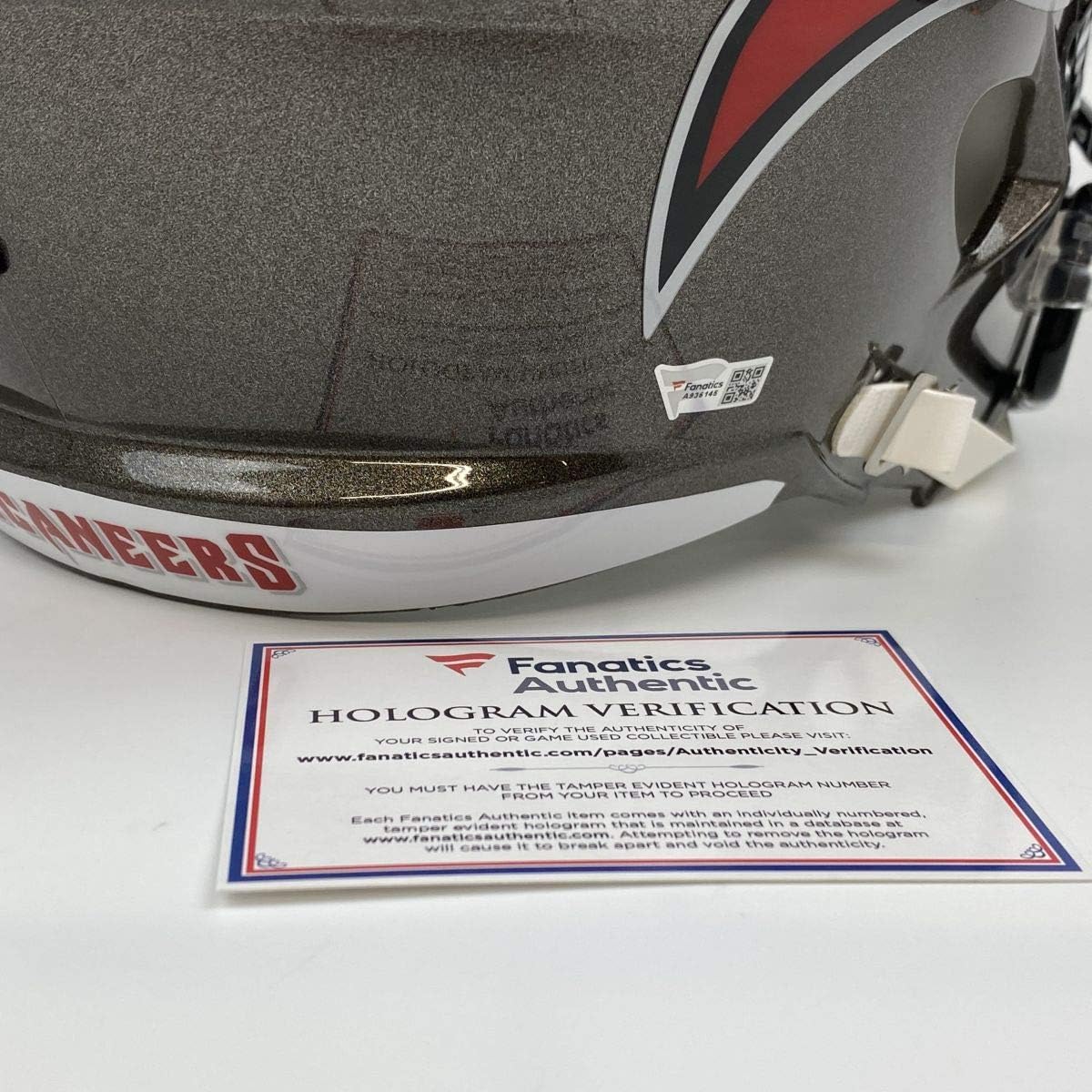 Autographed/Signed Tom Brady Tampa Bay Buccaneers Full Size FS F/S Replica Football Helmet Fanatics COA : Sports & Outdoors