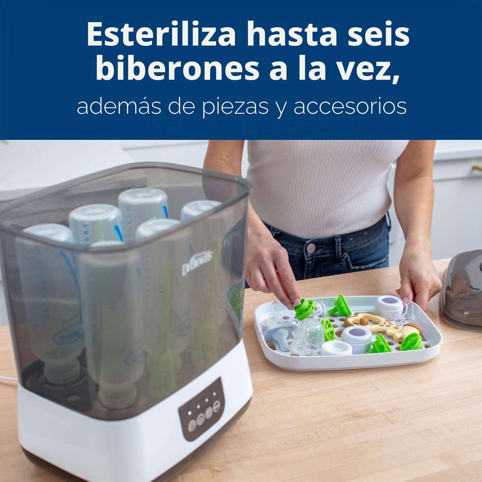 Dr. Brown's Clean Steam biberón y chupete esterilizador y secador