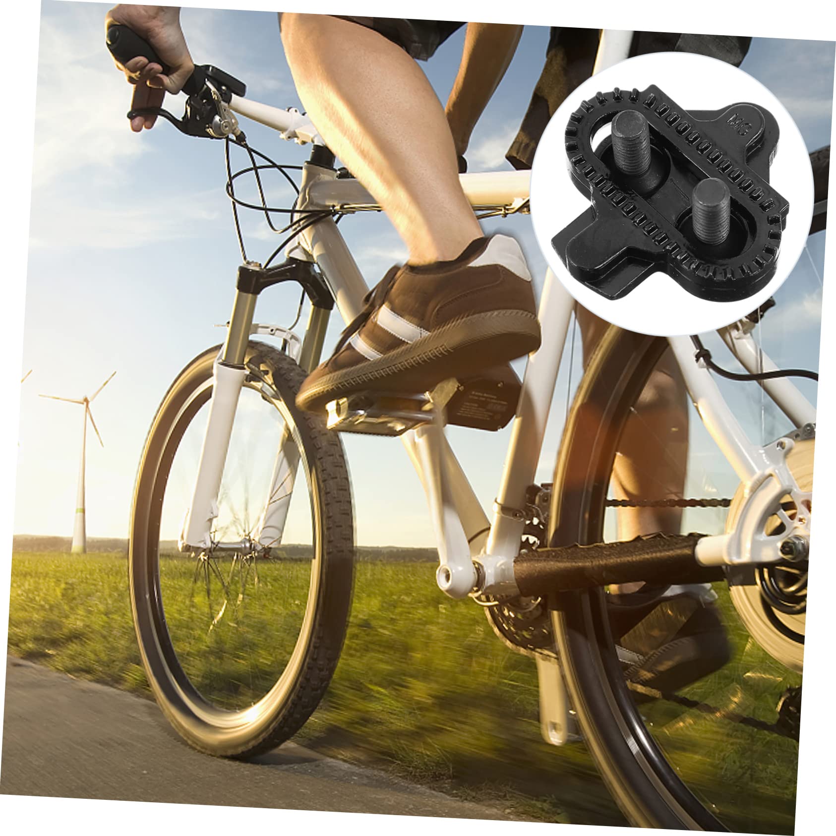 ifundom 1Pair Multi Directional Release Bike Pedal Cleats for Skid Design Durable for Enhanced Safety and Performance for Cycling Enthusiasts