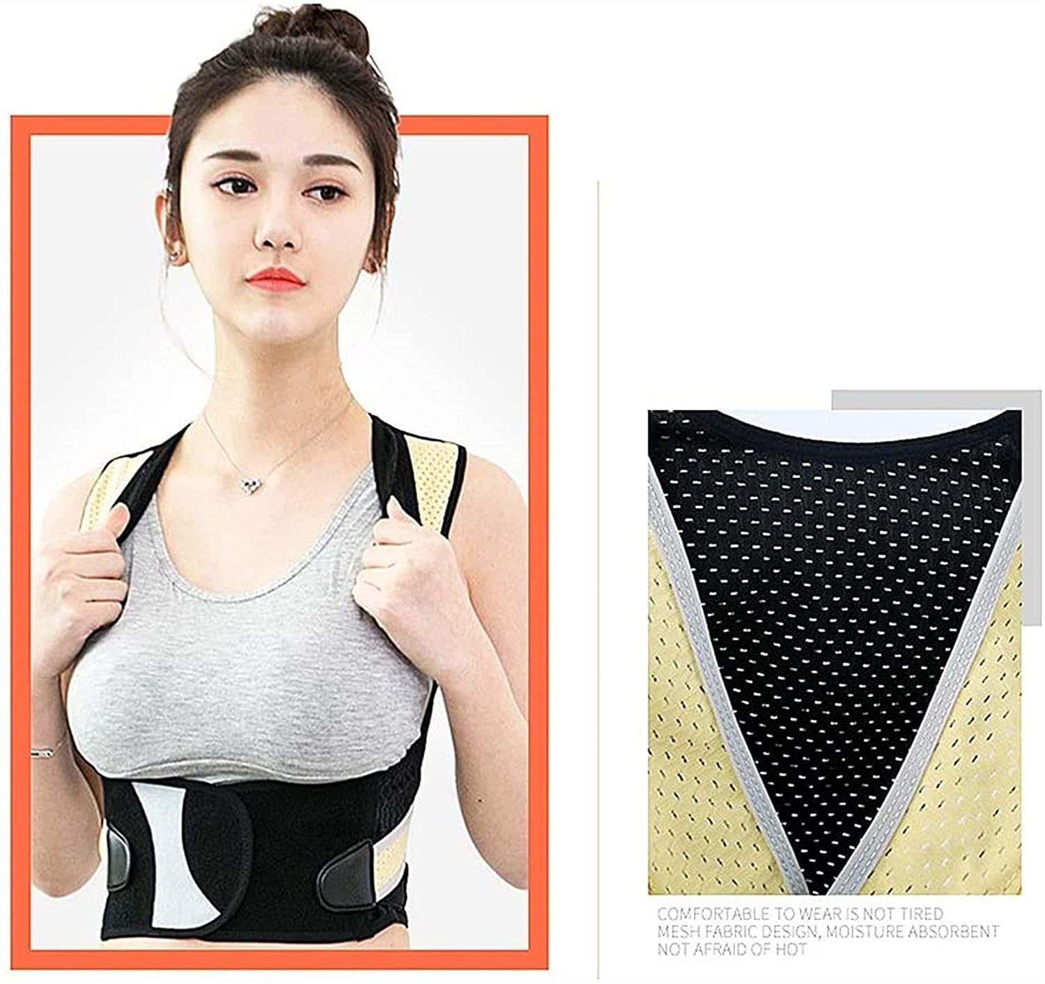 Corrector de postura completo de espalda, Kids Hunchback Best Brace Ayuda for mejorar la postura Hombre Mujeres ajustable Apoyo al hombro(L)