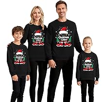 Generico Maglione Natalizio Famiglia – Maglioni Natale Famiglia Maglie Termica Manica Lunga Maglioni Natale Coppia Taglie Forti Felpa Natalizie Invernale Abbigliamento Natalizio Donna Uomo
