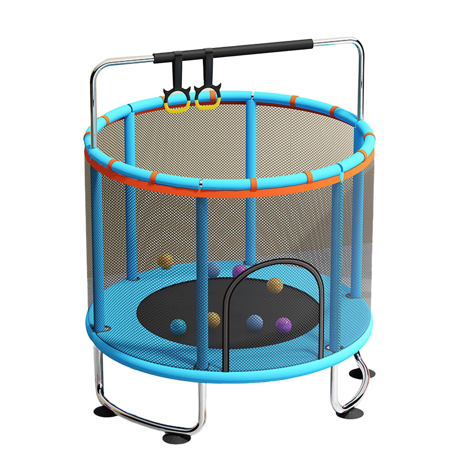 Trampolino per Bambini, Anelli da Ginnastica Trampolino per Fitness Giocattolo Sviluppo Fisico Interattivo Genitore-figlio con Altalena per Palline per la Casa