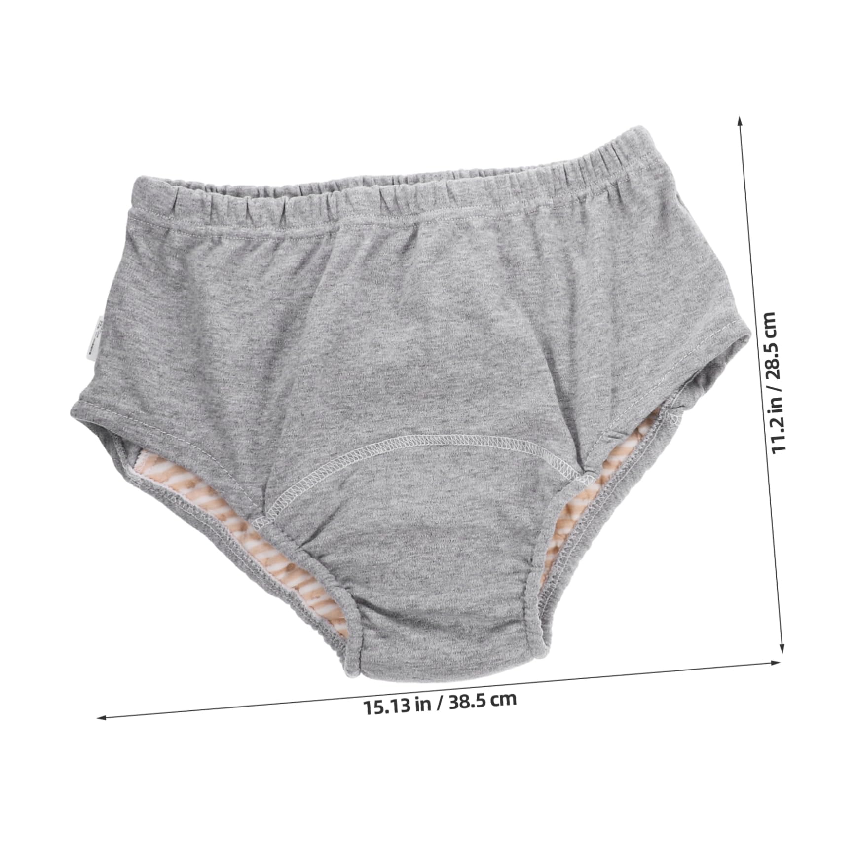 IWOWHERO Elderly Underwear Leak-Proof Cotton Washable Nappy Reusable Urinal Pant for Seniors