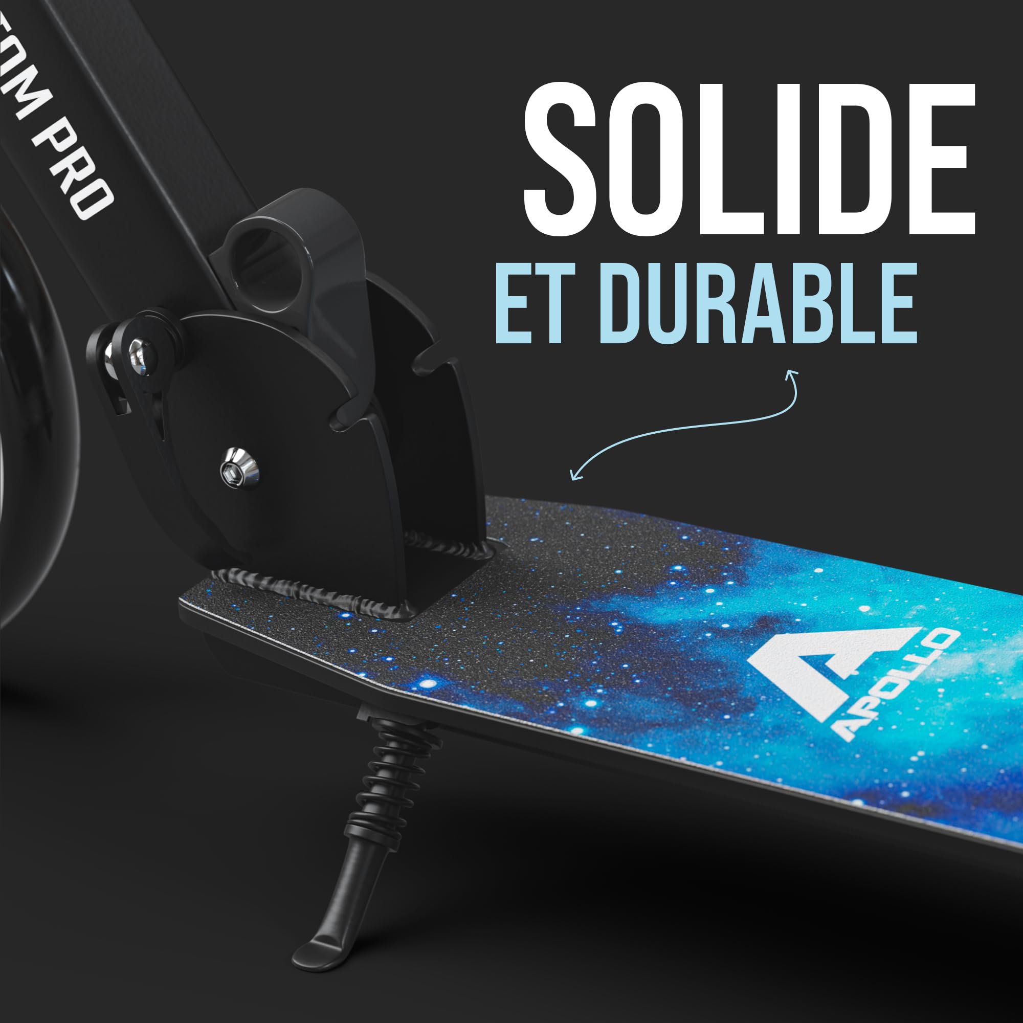 Apollo Trotinette aux Roues XXL - 200mm - Trotinette Freestyle de Ville Phantom Pro - City Scooter Pliable et à Hauteur Ajustable pour Adultes et Enfants
