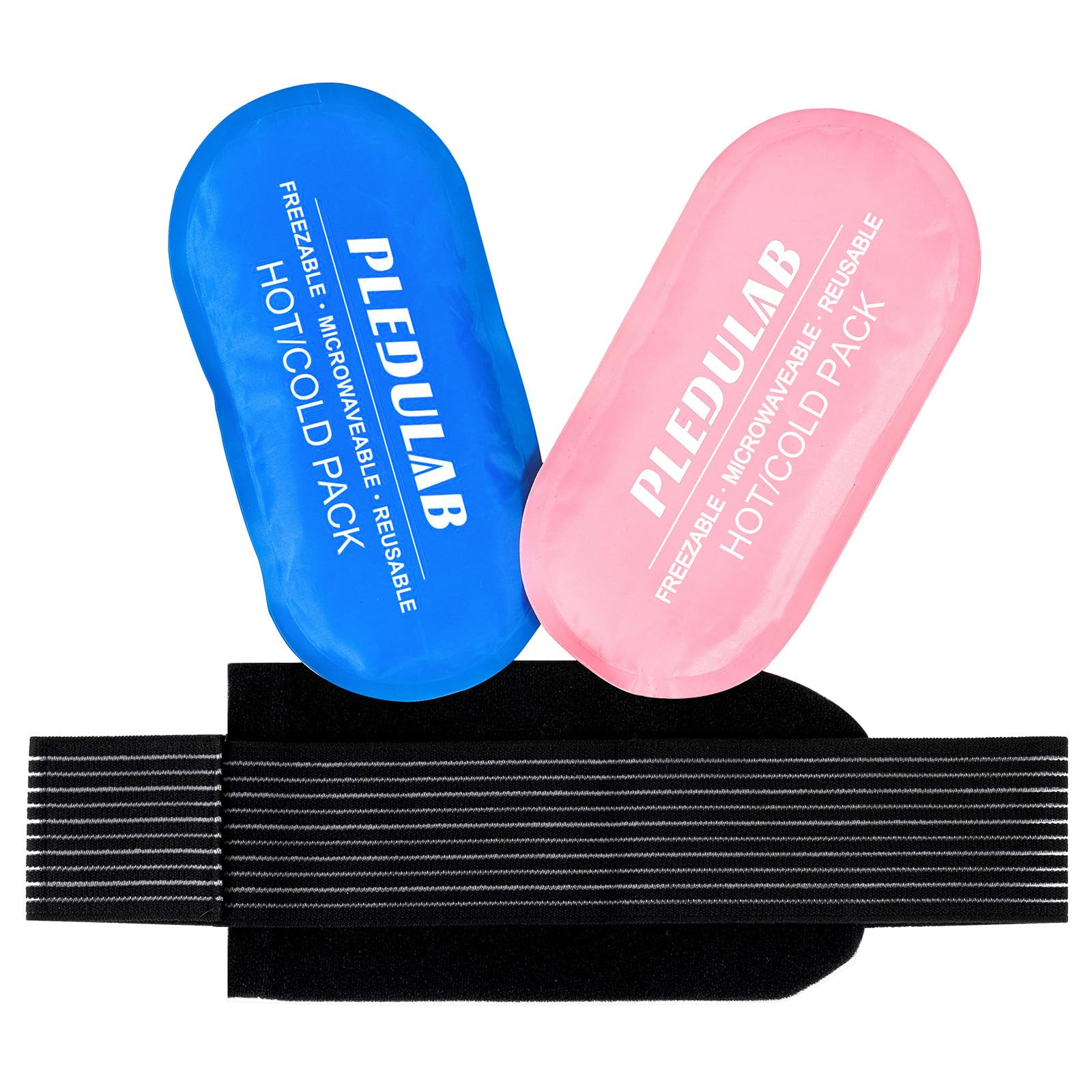 Pledulab Ice Pack for Pain Relief - Gel Ice Packs for Injuries with Wrap. Reusable Hot and Cold Therapy Gel Strap Support Injury Recovery,Warm or Ice Packs for Knee, Shoulder, Ankle, Back and More
