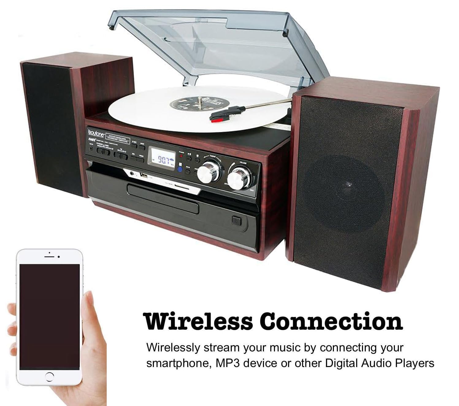 Amazon.com: Boytone BT-24DJM Bluetooth Classic Style Record Player