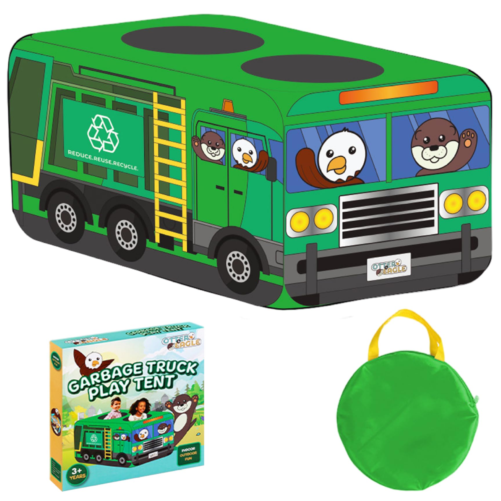 Pop-Up Play Tent Foldable Kids Play Tent Spacious Space Indoor & Outdoor Playhouse Vehicle Toys Great Gift for Boys Girls Holiday Birthday Gift Pop-Up Kids